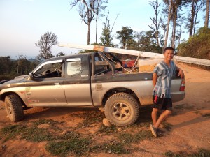 Dusty and weary truck and driver!