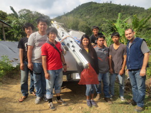 We thank this team from Chiang Mai. Mr. Alessandro, general manager on the right. His wife in the center, and the 6 other Thai men are the electricians that did all the work.