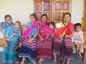 Four lovely ladies and 5 babies from GeGhah village, all needing medical attention.