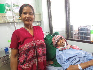 The poor patient, BiYaSaw, 50 years old, and his wife NaChua.