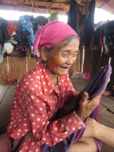 This poor old lady laughs as she tells us she is 200 years old. Her complaint? She hurts all over all the time