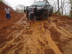 Shoes were useless in this mess!